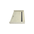 Redi Trench® 30 In x 48 In Barrier Free Tileable Shower Pan Base with Back Drain and Linear Trench