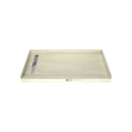 Base'N Bench® 30 In x 72 In Single Curb Tileable Shower Pan Base with Left Drain, Linear Trench, and Bench