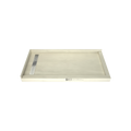 Redi Trench® 30 In x 60 In Double Threshold Corner Tileable Shower Pan Base with Left Drain and Linear Trench