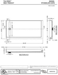 Redi Trench® 30 In x 60 In Double Threshold Corner Tileable Shower Pan Base with Left Drain and Linear Trench