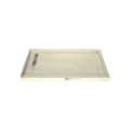 Redi Trench® 30 In x 60 In Double Threshold Corner Tileable Shower Pan Base with Left Drain and Linear Trench