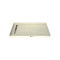 Redi Trench® 30 In x 60 In Double Threshold Corner Tileable Shower Pan Base with Left Drain and Linear Trench