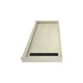 Redi Trench® 30 In x 60 In Single Curb Tileable Shower Pan Base with Right Drain and Linear Trench