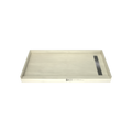 Redi Trench® 30 In x 60 In Single Curb Tileable Shower Pan Base with Right Drain and Linear Trench