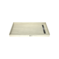 Redi Trench® 30 In x 60 In Single Curb Tileable Shower Pan Base with Right Drain and Linear Trench