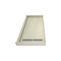 Redi Trench® 30 In x 60 In Single Curb Tileable Shower Pan Base with Right Drain and Linear Trench