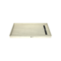 Redi Trench® 30 In x 60 In Single Curb Tileable Shower Pan Base with Right Drain and Linear Trench