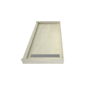 Redi Trench® 30 In x 60 In Single Curb Tileable Shower Pan Base with Right Drain and Linear Trench