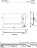 Redi Trench® 30 In x 60 In Double Threshold Corner Tileable Shower Pan Base with Right Drain and Linear Trench