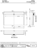 Redi Trench® 31 In x 48 In Barrier Free Tileable Shower Pan Base with Back Drain and Linear Trench