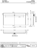 Redi Trench® 32 In x 60 In Barrier Free Tileable Shower Pan Base with Back Drain and Linear Trench
