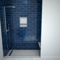 Base'N Bench® 32 In x 72 In Single Curb Tileable Shower Pan Base with Left Drain, Linear Trench, and Bench