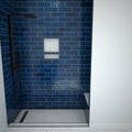 Base'N Bench® 32 In x 72 In Single Curb Tileable Shower Pan Base with Left Drain, Linear Trench, and Bench