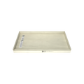 Base'N Bench® 32 In x 72 In Single Curb Tileable Shower Pan Base with Left Drain, Linear Trench, and Bench