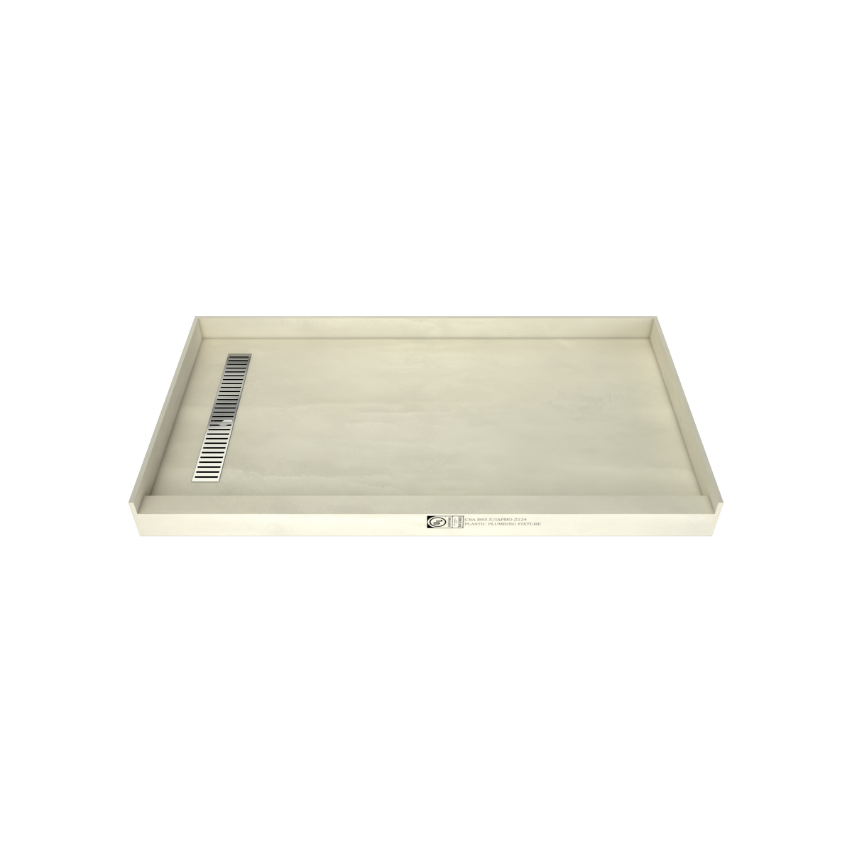 Redi Trench® 32 In x 60 In Single Curb Tileable Shower Pan Base