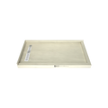 Redi Trench® 32 In x 60 In Double Threshold Corner Tileable Shower Pan Base with Left Drain and Linear Trench