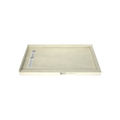 Redi Trench® 32 In x 60 In Double Threshold Corner Tileable Shower Pan Base with Left Drain and Linear Trench