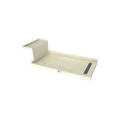 Base'N Bench® 32 In x 72 In Single Curb Tileable Shower Pan Base with Right Drain, Linear Trench, and Bench