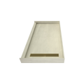 Redi Trench® 32 In x 60 In Single Curb Tileable Shower Pan Base with Right Drain and Linear Trench