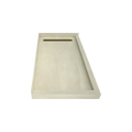 Redi Trench® 32 In x 60 In Double Threshold Corner Tileable Shower Pan Base with Right Drain and Linear Trench