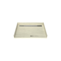 Redi Trench® 33 In x 48 In Barrier Free Tileable Shower Pan Base with Back Drain and Linear Trench