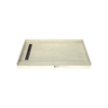 Redi Trench® 34 In x 60 In Single Curb Tileable Shower Pan Base with Left Drain and Linear Trench