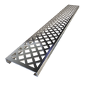 Redi Trench® 34 In x 60 In Single Curb Tileable Shower Pan Base with Left Drain and Linear Trench