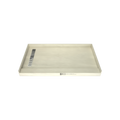 Redi Trench® 34 In x 60 In Single Curb Tileable Shower Pan Base with Left Drain and Linear Trench