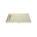 Redi Trench® 34 In x 60 In Single Curb Tileable Shower Pan Base with Left Drain and Linear Trench