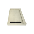 Redi Trench® 34 In x 60 In Single Curb Tileable Shower Pan Base with Left Drain and Linear Trench