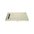 Redi Trench® 34 In x 60 In Single Curb Tileable Shower Pan Base with Left Drain and Linear Trench