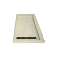 Redi Trench® 34 In x 60 In Single Curb Tileable Shower Pan Base with Left Drain and Linear Trench