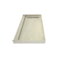 Redi Trench® 34 In x 60 In Single Curb Tileable Shower Pan Base with Left Drain and Linear Trench