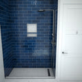 Redi Trench® 34 In x 60 In Single Curb Tileable Shower Pan Base with Right Drain and Linear Trench