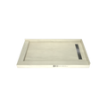 Redi Trench® 34 In x 60 In Double Threshold Corner Tileable Shower Pan Base with Right Drain and Linear Trench