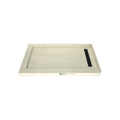 Redi Trench® 34 In x 60 In Double Threshold Corner Tileable Shower Pan Base with Right Drain and Linear Trench