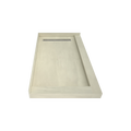 Redi Trench® 34 In x 60 In Double Threshold Corner Tileable Shower Pan Base with Right Drain and Linear Trench