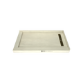 Redi Trench® 34 In x 60 In Double Threshold Corner Tileable Shower Pan Base with Right Drain and Linear Trench