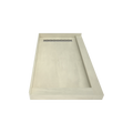 Redi Trench® 34 In x 60 In Double Threshold Corner Tileable Shower Pan Base with Right Drain and Linear Trench