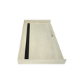 Redi Trench® 34 In x 63 In Barrier Free Tileable Shower Pan Base with Back Drain and Linear Trench