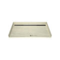 Redi Trench® 34 In x 63 In Barrier Free Tileable Shower Pan Base with Back Drain and Linear Trench
