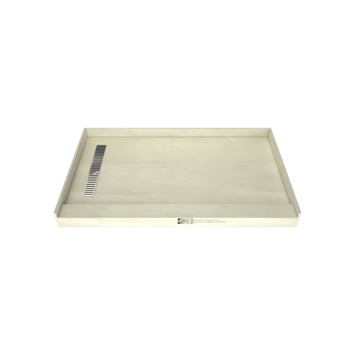 Redi Trench® 36 In x 60 In Single Curb Tileable Shower Pan Base