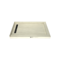 Redi Trench® 36 In x 60 In Double Threshold Corner Tileable Shower Pan Base with Left Drain and Linear Trench