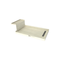 Base'N Bench® 36 In x 72 In Single Curb Tileable Shower Pan Base with Right Drain, Linear Trench, and Bench