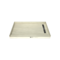 Redi Trench® 36 In x 60 In Single Curb Tileable Shower Pan Base with Right Drain and Linear Trench