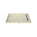 Redi Trench® 36 In x 60 In Single Curb Tileable Shower Pan Base with Right Drain and Linear Trench