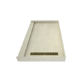Redi Trench® 36 In x 60 In Single Curb Tileable Shower Pan Base with Right Drain and Linear Trench