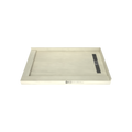 Redi Trench® 36 In x 60 In Double Threshold Corner Tileable Shower Pan Base with Right Drain and Linear Trench