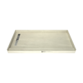 Redi Trench® 36 In x 72 In Single Curb Tileable Shower Pan Base with Left Drain and Linear Trench