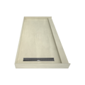 Redi Trench® 36 In x 72 In Single Curb Tileable Shower Pan Base with Left Drain and Linear Trench